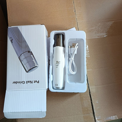 Pet Nail Grinder, DXYE WANIR Rechargeable Two-Speed Tool with Three Port Sizes and White Finish
