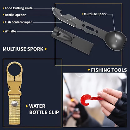 Tactical Knife Set 28-in-1 Survival Equipment – Men's Outdoor Tool Kit for Camping, Hunting, Fishing & Hiking | Perfect Father's Day Gift