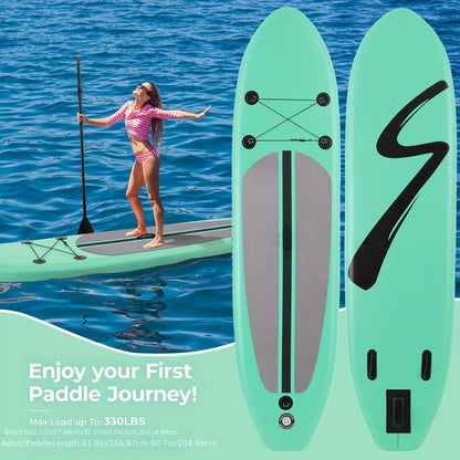 Inflatable Stand-Up Paddle Board in 10, 11 or 12-Foot Lengths with Five Colors and Three-Fin Layout