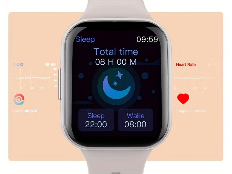 Smartwatch 1.69" HD Screen, 25 Sports Modes, IP68, Color Options & Everyday Wear Design with Activity Tools, Alerts and Color or Strap