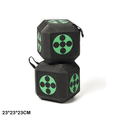 3D Archery Target Cube – Self-Healing Foam Multi-Faceted 23cm Block for Outdoor Backyard Range | Portable High-Density Target for Beginners