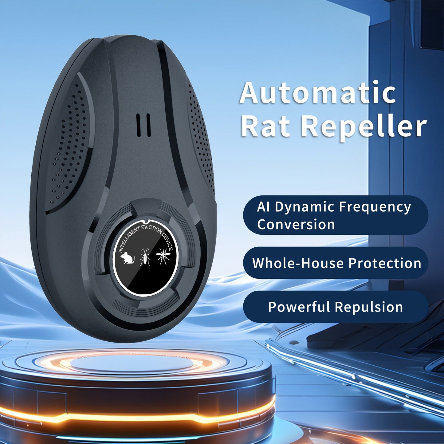 Electronic Pest Repeller, Soundwave Variable Frequency Insect for Home, Shop & Warehouse, Repels Mosquitoes