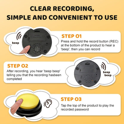 Dog Communication Buttons for Talking – Pet Training Buttons with Mat, Recordable Dog Talking Button Set, Durable Easy-Clean