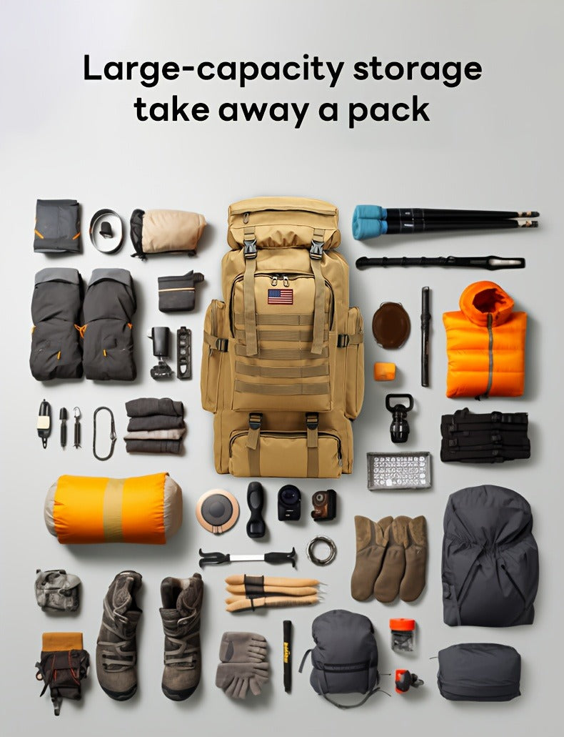 Tall Flap-Top Tactical Rucksack with Lower Utility Pouch and Eleven Color or Camouflage Options