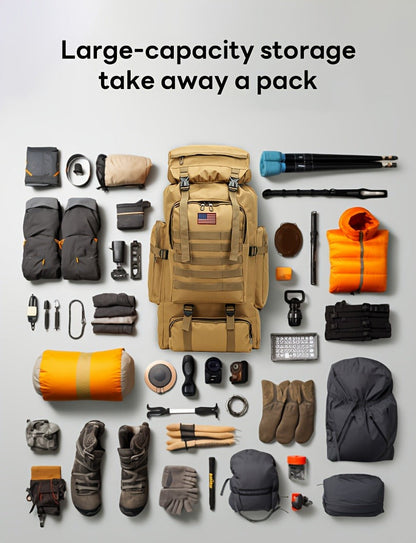 Tall Flap-Top Tactical Rucksack with Lower Utility Pouch and Eleven Color or Camouflage Options