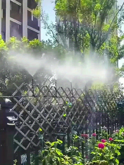 Garden Sprinkler Kit Rotating Copper Nozzle Automatic Irrigation System for Lawn Balcony Misting