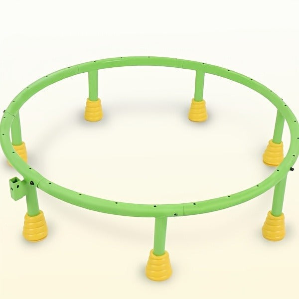 36 Inch Kids Indoor Trampoline with Handle – 7-Leg Safety Design, 2.0mm Steel Frame, 28 Coil Springs, Non-Slip Feet, PP Jump Mat