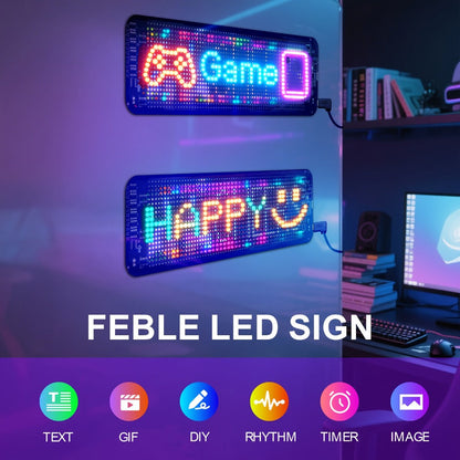 RGB LED Pixel Display Wall Art App Control USB Powered - Colorful Programmable Flexible Screen for an Everyday Personal Care Routine