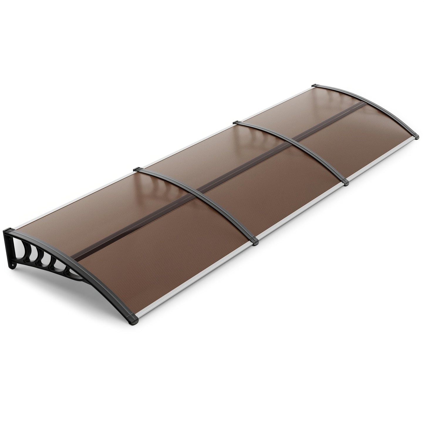 Door Awning 120"x40" Polycarbonate Canopy UPF50+ UV Rain Snow for Garden, Patio and Yard Use