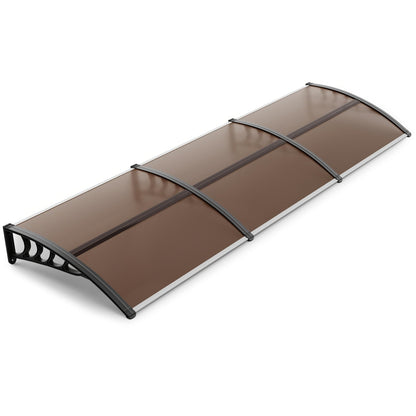 Door Awning 120"x40" Polycarbonate Canopy UPF50+ UV Rain Snow for Garden, Patio and Yard Use