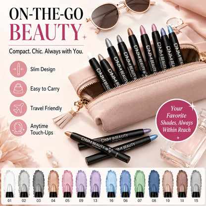 Highly Pigmented Eyeshadow Stick Set 16 Colors Waterproof Matte & Shimmer Eye Makeup Pencil Kit