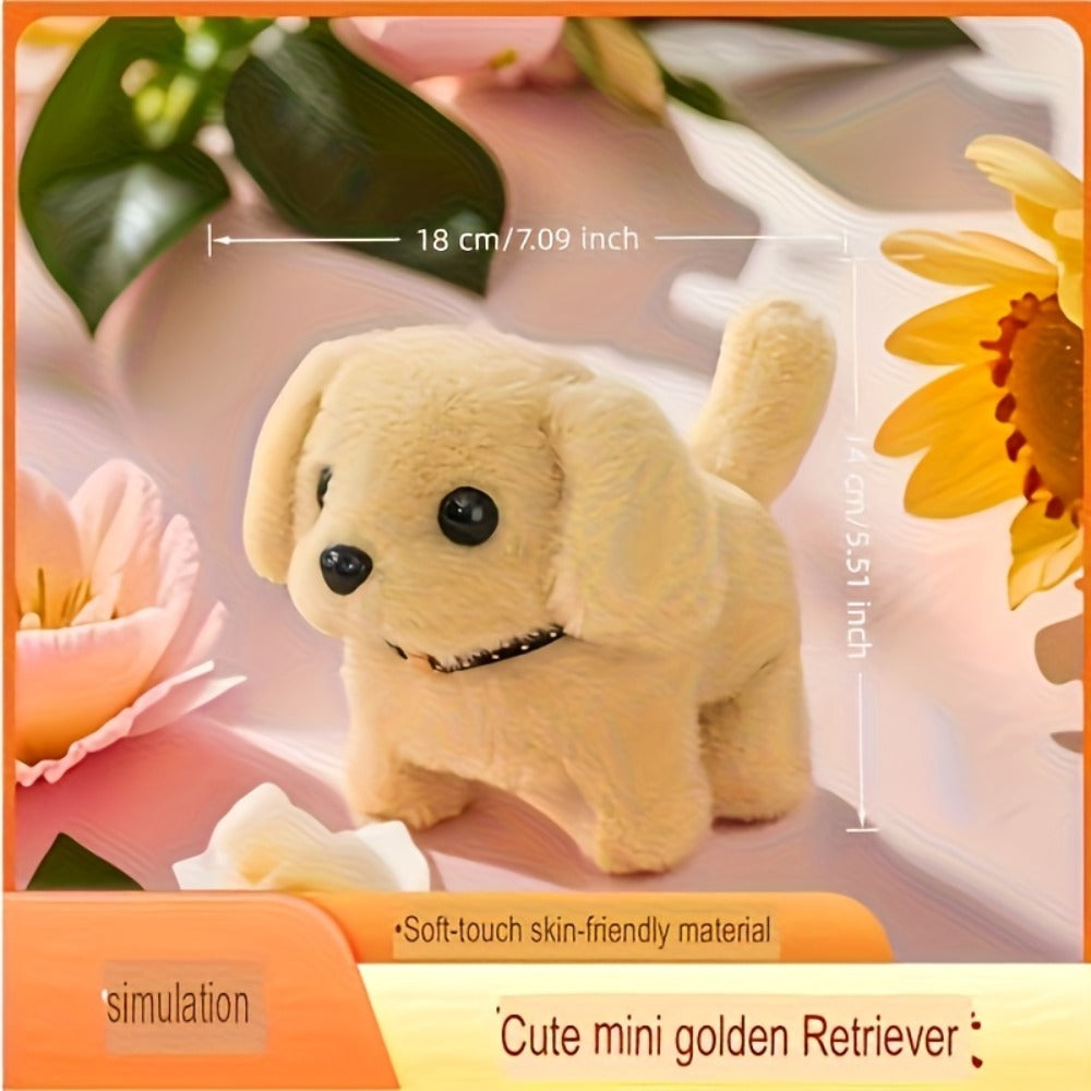 Plush Electric Puppy Toy That Walks & Barks, Interactive Electronic Pet with Plush & Gift Box, Parent-Child Companion