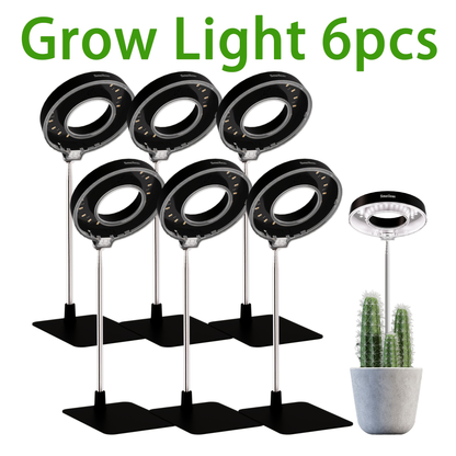 Magnetic Grow Light with 360° Adjustable Head – Full Spectrum Plant Growth Lamp with Auto Timer, 4-Level Dimmer & Adjustable Height