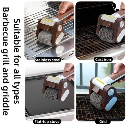 BBQ Grill Brush Electric Wireless Barbecue Cleaner Scraper for Grill Grates for Grilling, Camping and Outdoor Meals