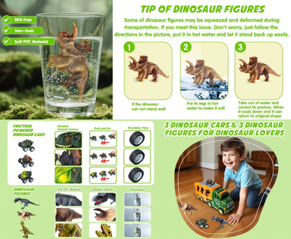 Dinosaur Transport Truck Toy Set with Lights & Sounds with the Listed Color, Size or Set Options for Everyday Use