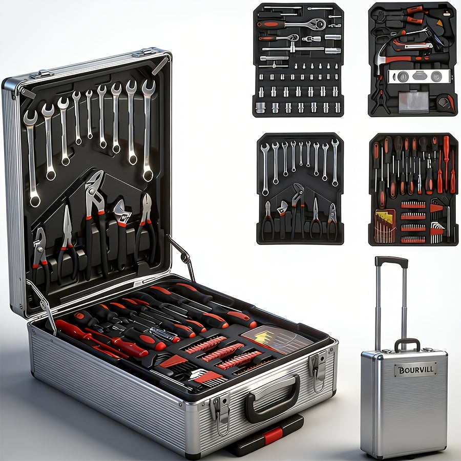 52-Piece Professional Tool Set – Multi-Function Home & Car Repair Toolkit with Portable Toolbox, Ideal Gift for DIY Enthusiasts and Auto