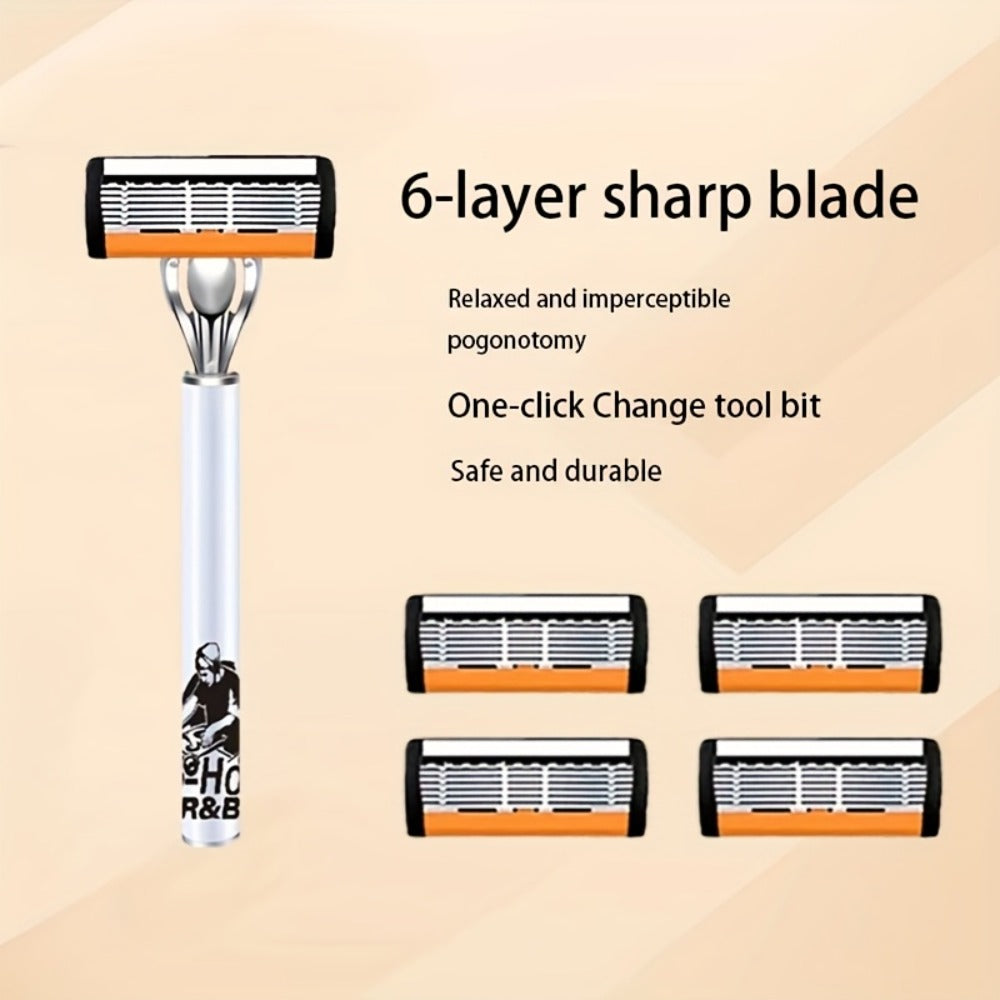 Double Edge Safety Razor Set for Men 72 Blades & 2 Non-Slip Metal Handles – Classic Ultra-Sharp Replaceable Blades for Smooth Close Shave