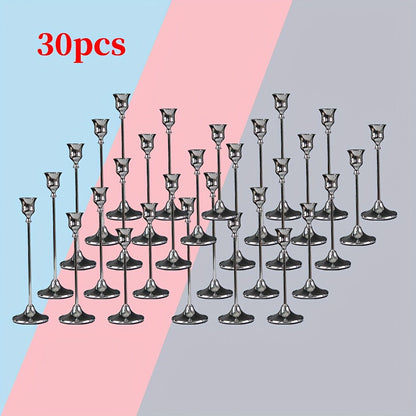 Copper Plated Candlestick Holders Bulk Set for Entryways, Bedrooms and Living Spaces, with the Listed Configuration