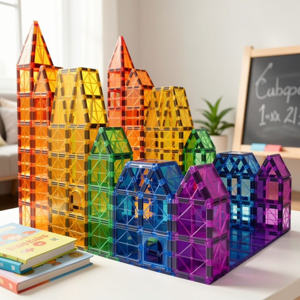 Animal Village Magnetic Building Blocks 102pcs for Kids Ages 3 4 5 6 with the Listed Color, Size or Set Options for Everyday Use
