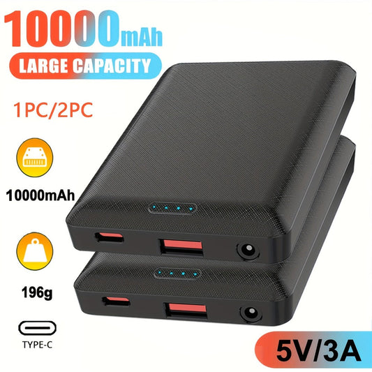 Power Bank 10000mAh 5V/3A for Heated Clothing with USB-A, USB-C and One- or Two-Pack Options