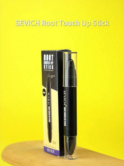 Instant Gray Root Coverage Stick for Men 2-Pack Sevich Beard & Hairline Color Pen, Sweat-Proof Precise Application Black & Dark Brown