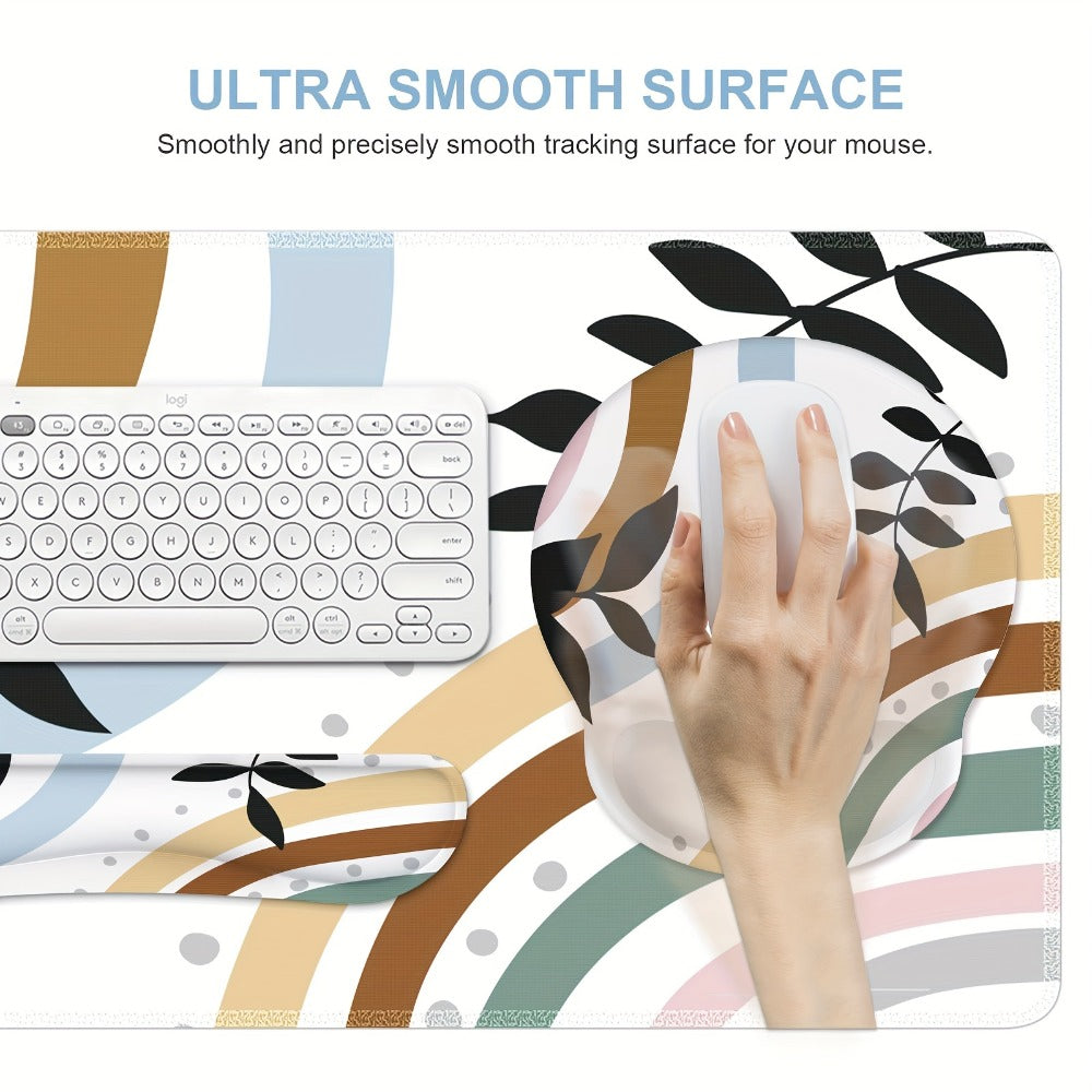 XXL Gaming Desk Mat & Mouse Pad Wrist Rest Set 4-in-1 Bundle – Keyboard Wrist Rest, Mouse Wrist Rest & Coaster