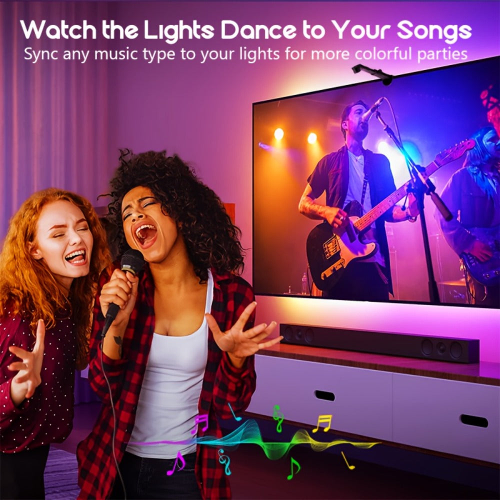 TV Backlight LED Strip Lights RGB 12.5ft – USB Powered Bias Lighting for 35-80 Inch TVs for Home, Desk and Accent Lighting