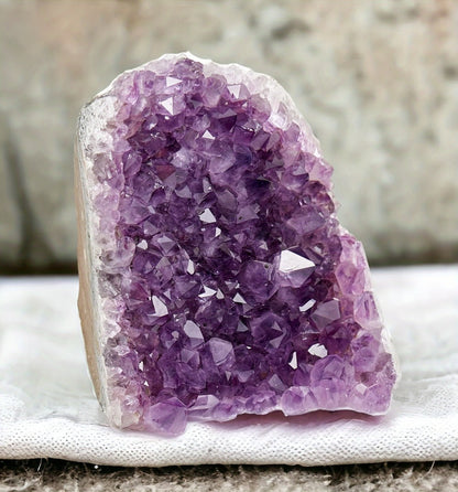 Amethyst Crystal Cave Cluster Natural Uruguayan Polished Edges Geode Home Office Decor Meditation Healing Crystal Birthday Holiday Hanukkah