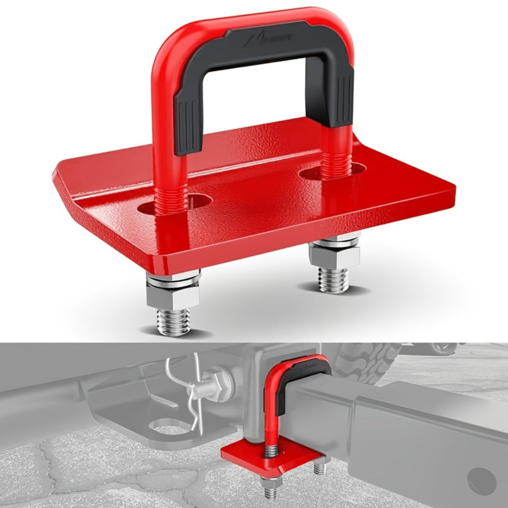Trailer Hitch Tightener Anti Rattle Stabilizer 2 Inch Heavy Duty Steel U-Bolt with Rubber Cover Hitch Mount Wobble Eliminator for 2"
