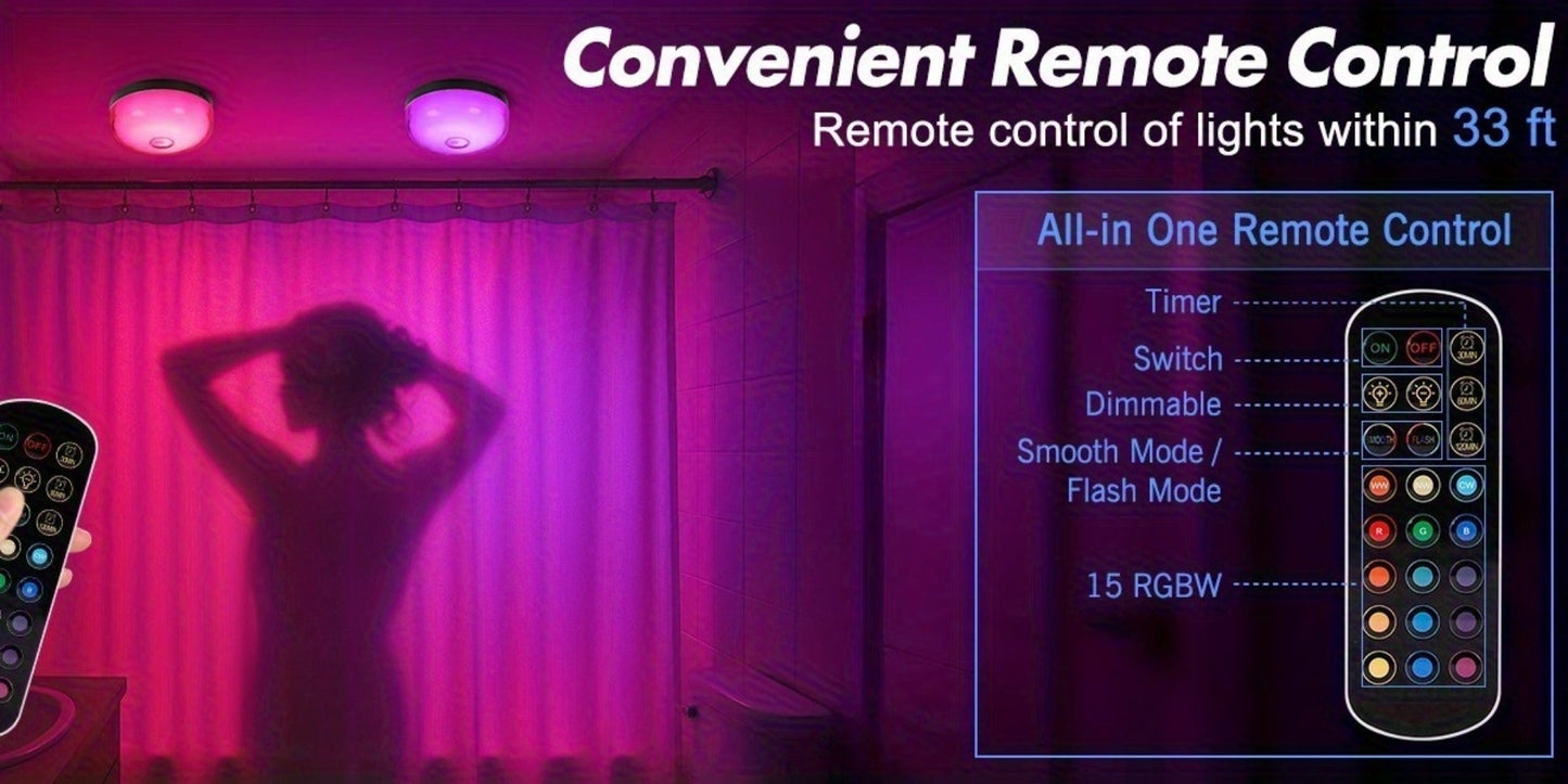 RGBW Wall Sconce Light Rechargeable Magnetic Mount for an Everyday Personal Care Routine, with the Listed Configuration