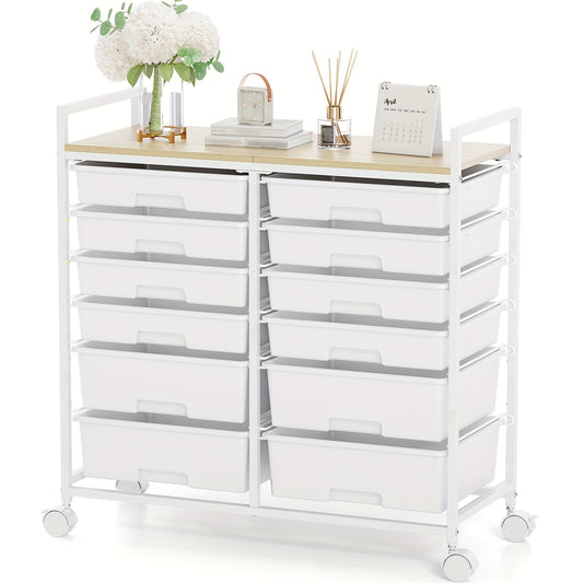 Storage Cart shown in the White option