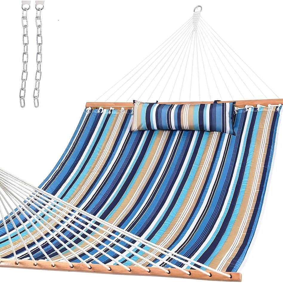 Hammock shown in the Blue&Yellow option