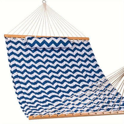 12-Foot Fabric Hammock with Detachable Pillow and Spreader Bar for Patio detail image - detail view 5