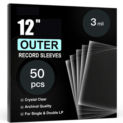 Vinyl Record Sleeves shown in the 50pcs option