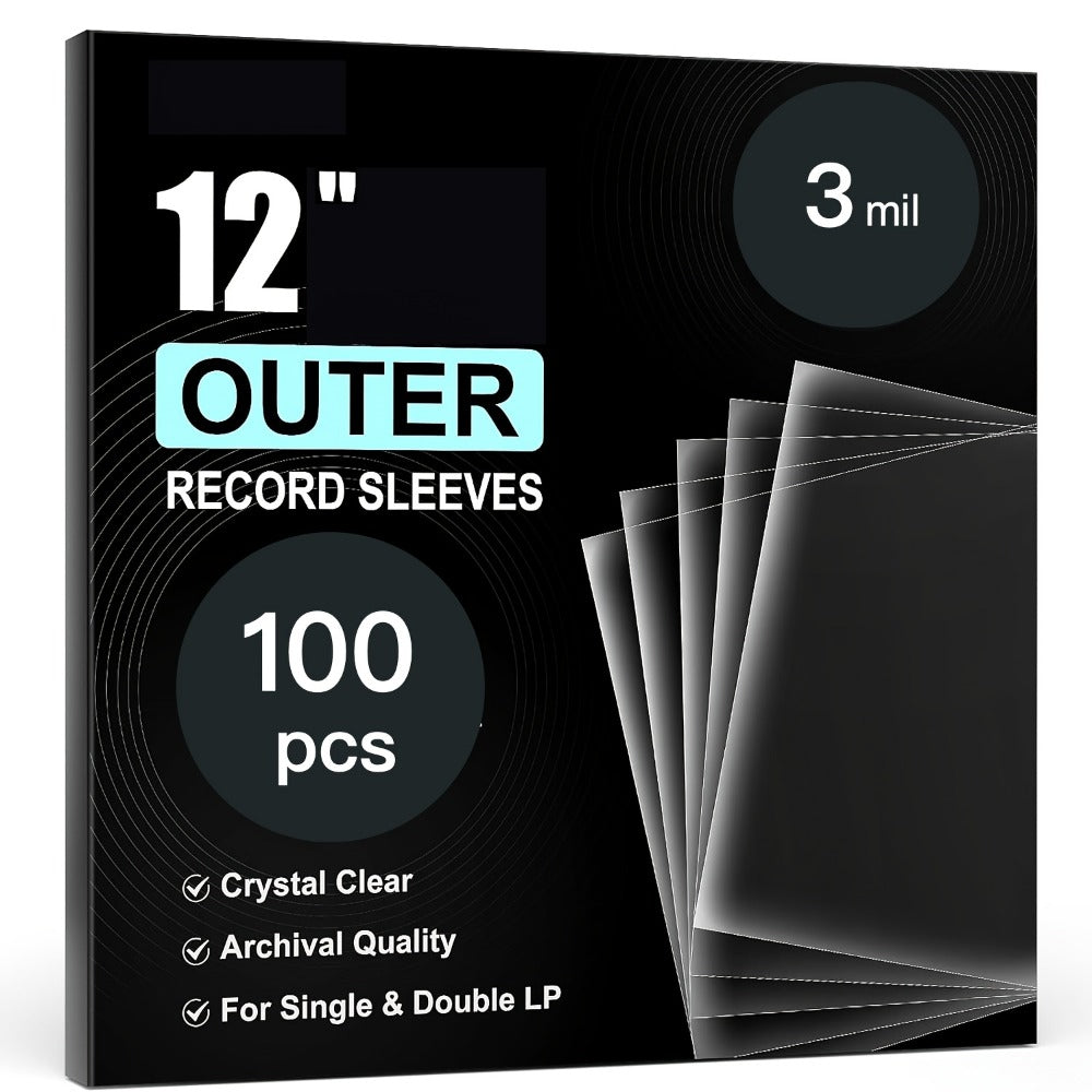 12-Inch Clear Vinyl Record Sleeves with Archival-Grade Protection and Crystal-Clear Finish detail image - detail view 7