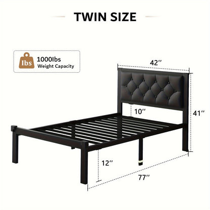 12-Inch Metal Bed Frame with No Box Spring Needed and Tool-Free Assembly detail image - detail view 3