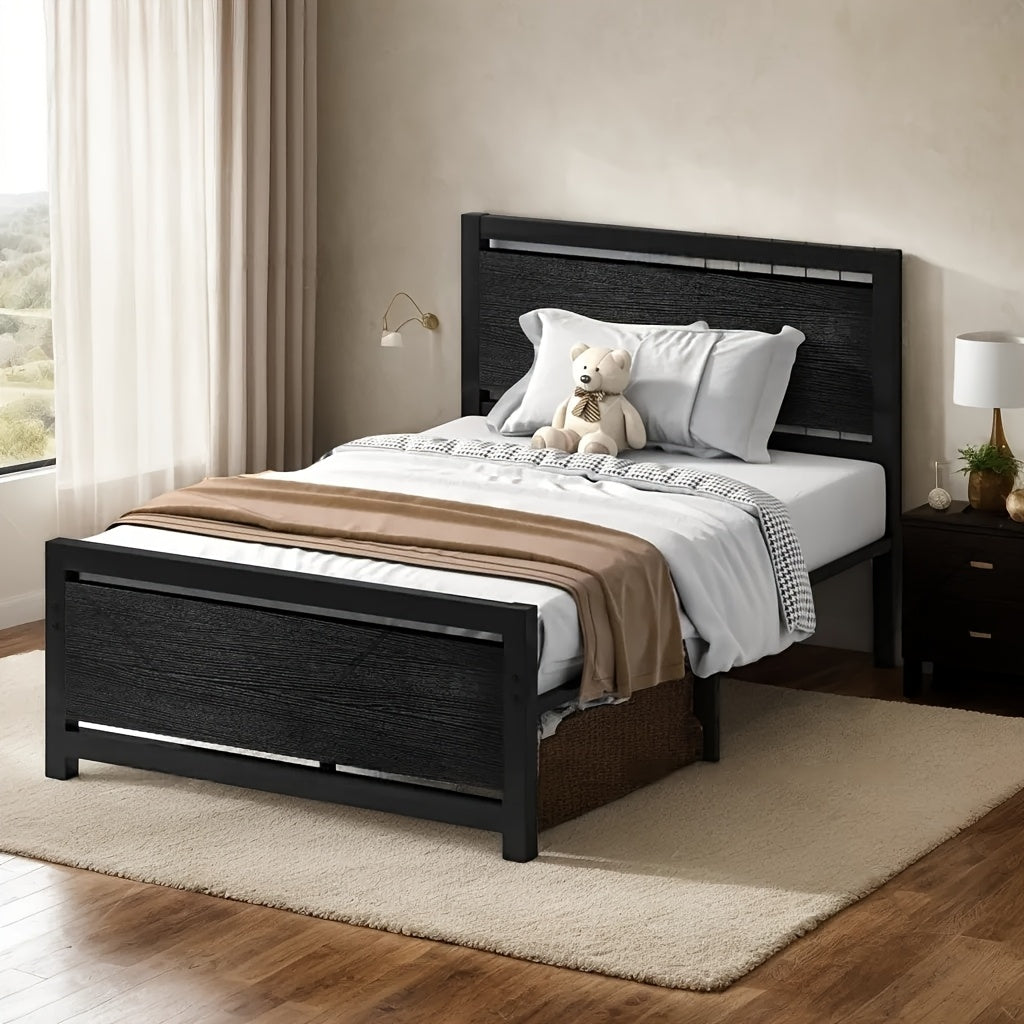 Bed Frames shown in the Twins-Black option