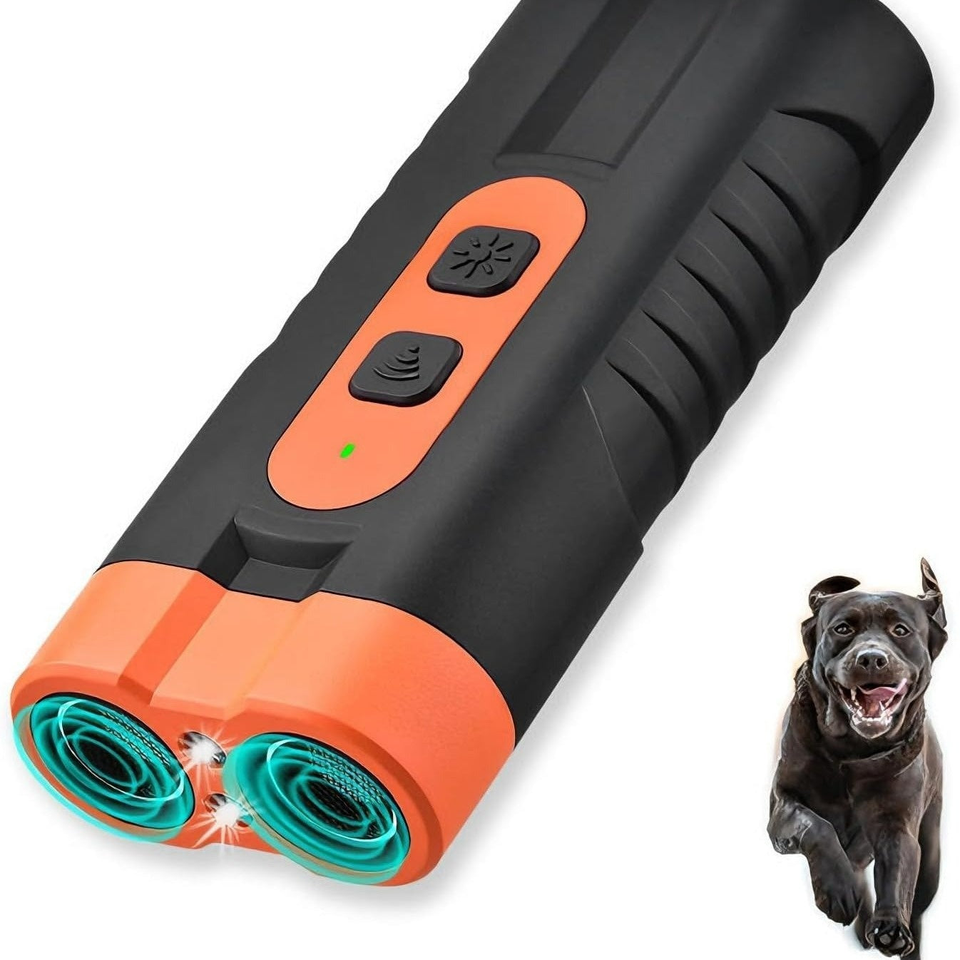 Ultrasonic Dog Device - Handheld Bark Control with Dual-Head System, LED Light & One-Touch Operation for Small Medium Large Dogs