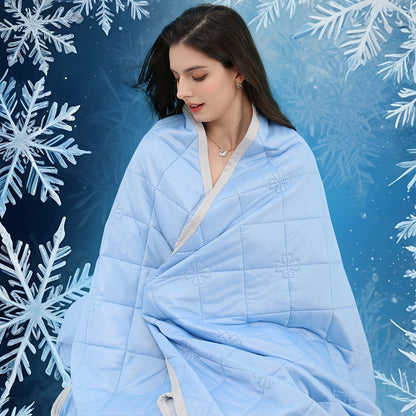 Cooling Blanket for Hot Sleepers, Knit Acrylic Throw Blanket, Breathable Air-Cooled Comforter for Summer