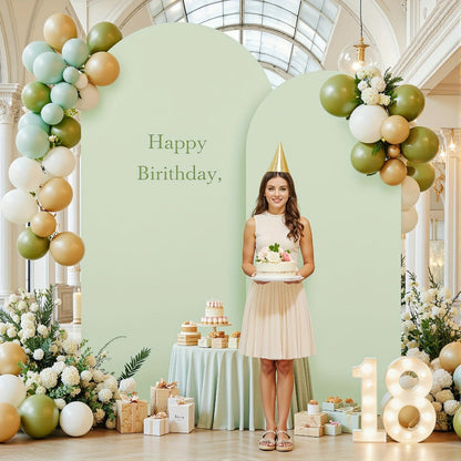 Wedding Arch Cover 2pcs Stretchable Wrinkle-Free Polyester Tight-Fit Arch Banner Covers for an Everyday Personal Care Routine