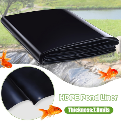 Pond Liner, HDPE Garden Fish Pond Water Feature Landscape for Garden, Patio and Yard Use, with the Listed Configuration