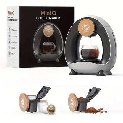 Single Serve Coffee Maker 2-in-1 K-Cup Compatible and Coffee Grounds - Mini Drip Coffee for Entryways, Bedrooms and Living Spaces
