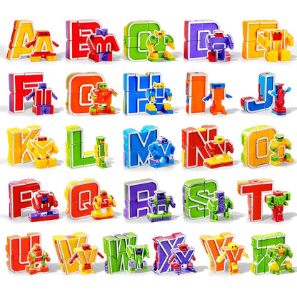 Alphabet Robot Toys for Kids Alphabots ABC Learning Letter Transform Robots, STEM Educational Toy for Boys & Girls Ages 3-8