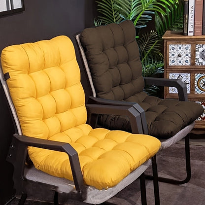 Outdoor Lounge Chair Cushion Set 1 or 2pcs Polyester with Straps Full Back Support for Garden for Entryways, Bedrooms and Living Spaces