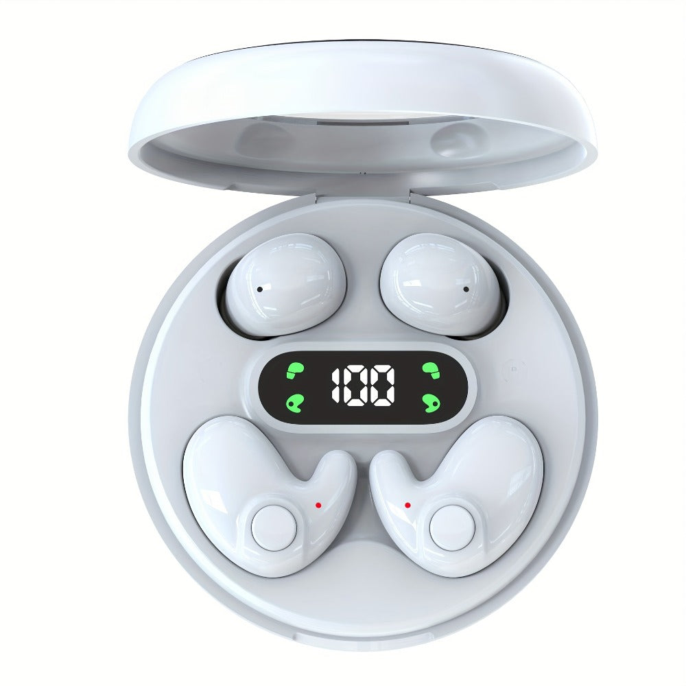 Wireless Earbuds Two-Pair Mini Sleep Set with Digital Display, Type-C Charging and Three Color Options