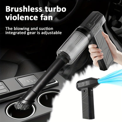 130000 RPM Portable Turbo Fan Blower & Vacuum 2-in-1, USB Rechargeable Cordless Handheld Air Blower for Dust Removal