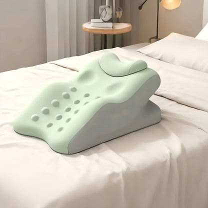 Bed Pillow Contoured Memory Foam Reading Cushion with Removable Washable Cover in Seven Colors