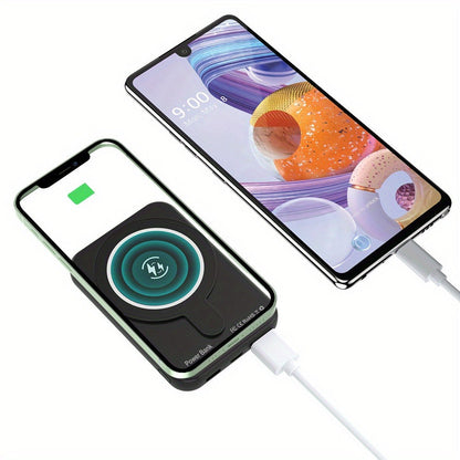 Power Bank Magnetic 5000mAh or 10000mAh with 5W Wireless Charging, LED Display and Dual Inputs