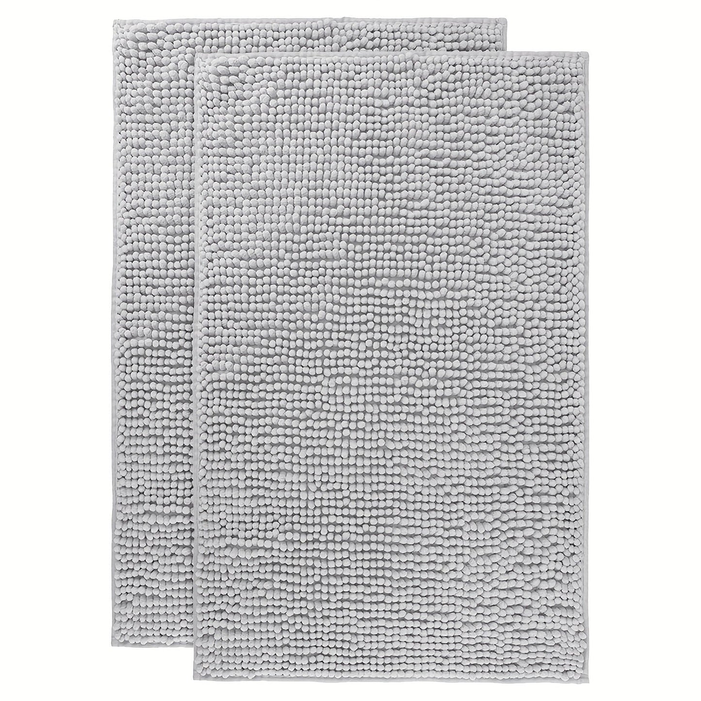 Chenille Bath Rug Extra Thick Bathroom Mat, Multiple Sizes & Colors for Entryways, Bedrooms and Living Spaces