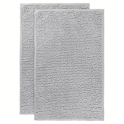 Chenille Bath Rug Extra Thick Bathroom Mat, Multiple Sizes & Colors for Entryways, Bedrooms and Living Spaces